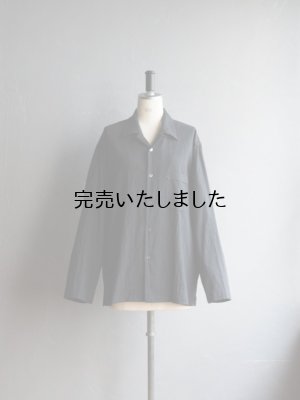 画像7: Still By Hand(スティルバイハンド) コットンシルクオープンカラーシャツ ブラック