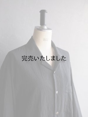 画像13: Still By Hand(スティルバイハンド) コットンシルクオープンカラーシャツ ブラック