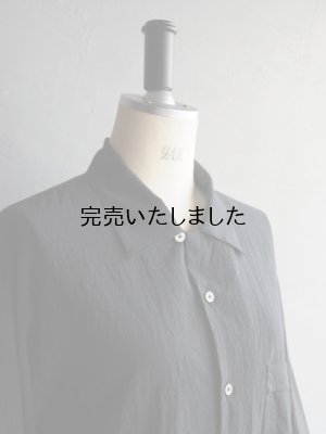 画像14: Still By Hand(スティルバイハンド) コットンシルクオープンカラーシャツ ブラック