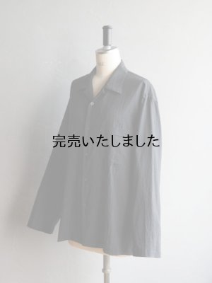 画像17: Still By Hand(スティルバイハンド) コットンシルクオープンカラーシャツ ブラック