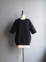 Gicipi(ジチピ) TONNO-コットンクルーネックリラックスフィットTシャツ ブラック