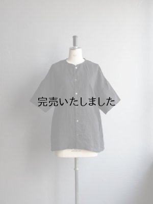 画像4: HARVESTY(ハーベスティ) 半袖アトリエブラウス ブラック