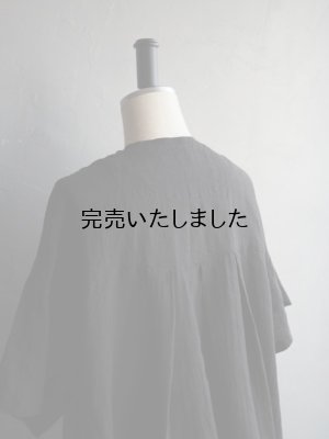 画像17: HARVESTY(ハーベスティ) 半袖アトリエブラウス ブラック