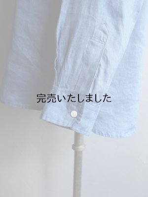 画像19: Still By Hand(スティルバイハンド) リネンWポケットバンドカラーシャツ ブルー