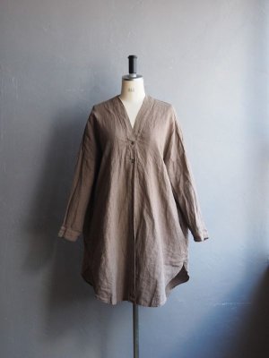 画像4: HONNETE(オネット) V Long Shirts Cardy-カーキ