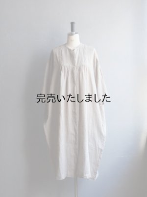 画像1: jujudhau(ズーズーダウ) BIB DRESS ビブドレス-LINEN NATURAL