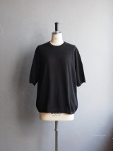 Still By Hand(スティルバイハンド) リネンコットンニットTシャツ ブラック