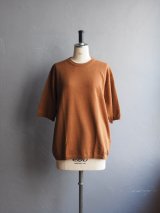 Still By Hand(スティルバイハンド) リネンコットンニットTシャツ ブリック