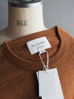 画像17: Still By Hand(スティルバイハンド) リネンコットンニットTシャツ ブリック
