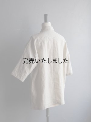 画像18: Still By Hand(スティルバイハンド) フレンチリネンWポケットオープンカラーシャツ ライトベージュ