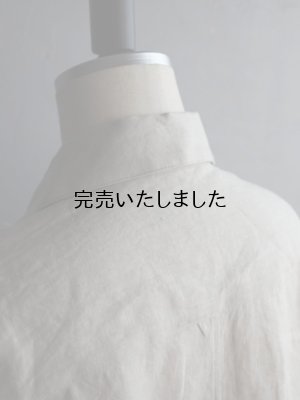 画像20: Still By Hand(スティルバイハンド) フレンチリネンWポケットオープンカラーシャツ ライトベージュ