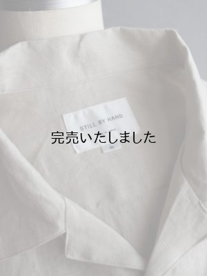 画像23: Still By Hand(スティルバイハンド) フレンチリネンWポケットオープンカラーシャツ ライトベージュ