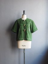 ASEEDONCLOUD(アシードンクラウド) Bird’s ditty vest グリーン(Embroidery linen)
