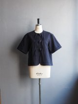 ASEEDONCLOUD(アシードンクラウド) Bird’s ditty vest ネイビー(Embroidery linen)