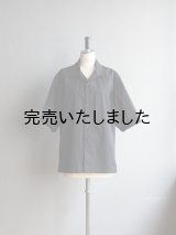 Still By Hand(スティルバイハンド) ナイロンオープンカラーシャツ インクブラック