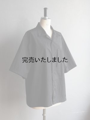 画像6: Still By Hand(スティルバイハンド) ナイロンオープンカラーシャツ インクブラック