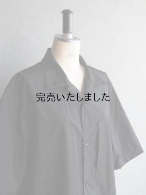 画像7: Still By Hand(スティルバイハンド) ナイロンオープンカラーシャツ インクブラック