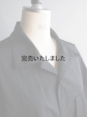 画像8: Still By Hand(スティルバイハンド) ナイロンオープンカラーシャツ インクブラック