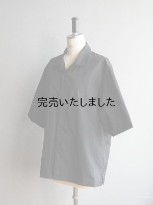 画像10: Still By Hand(スティルバイハンド) ナイロンオープンカラーシャツ インクブラック