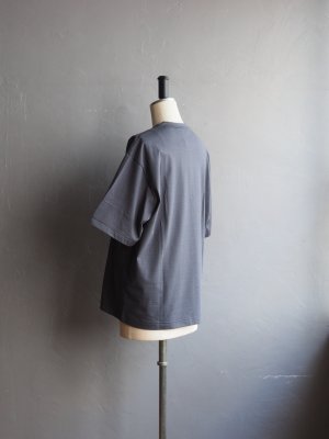 画像4: Still By Hand(スティルバイハンド) ボーダー天竺Tシャツ グレー×ネイビー
