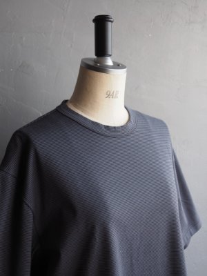 画像7: Still By Hand(スティルバイハンド) ボーダー天竺Tシャツ グレー×ネイビー