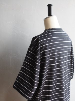 画像14: Still By Hand(スティルバイハンド) ボーダー天竺Tシャツ ブラック×ホワイト