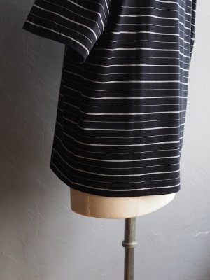 画像15: Still By Hand(スティルバイハンド) ボーダー天竺Tシャツ ブラック×ホワイト
