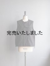 Still By Hand(スティルバイハンド) ミリタリーライククルーネックベスト ブラック