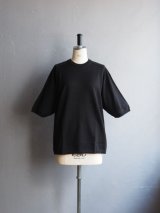 Still By Hand(スティルバイハンド) リネンコットンニットTシャツ ブラック