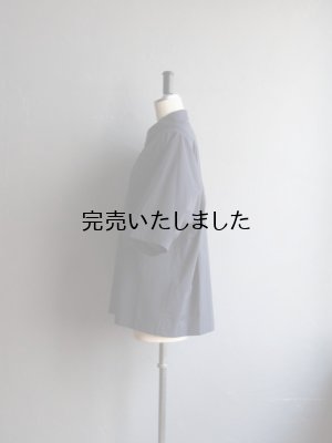 画像5: Still By Hand(スティルバイハンド) コットンナイロン変形スリーブシャツ ネイビー