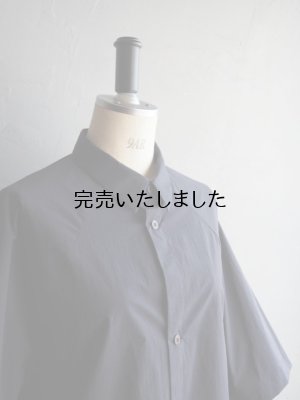 画像10: Still By Hand(スティルバイハンド) コットンナイロン変形スリーブシャツ ネイビー