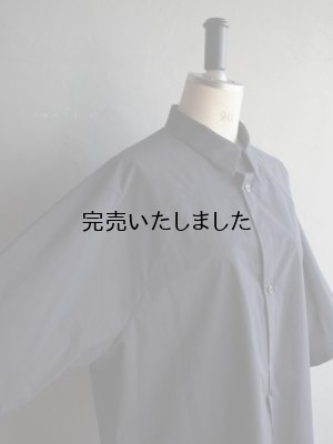 画像12: Still By Hand(スティルバイハンド) コットンナイロン変形スリーブシャツ ネイビー