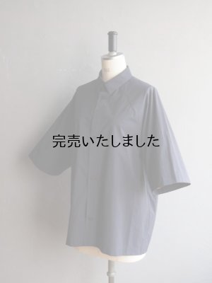 画像14: Still By Hand(スティルバイハンド) コットンナイロン変形スリーブシャツ ネイビー