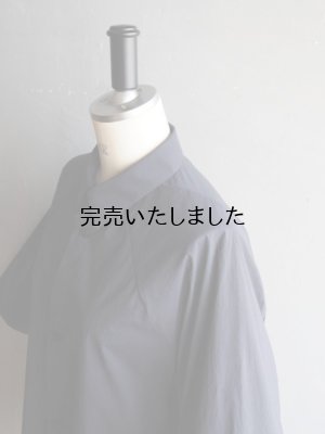 画像15: Still By Hand(スティルバイハンド) コットンナイロン変形スリーブシャツ ネイビー