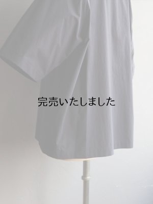 画像21: Still By Hand(スティルバイハンド) コットンナイロン変形スリーブシャツ ネイビー