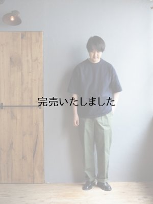 画像23: 【再入荷】Still By Hand(スティルバイハンド) スウェットライクTシャツ ネイビー