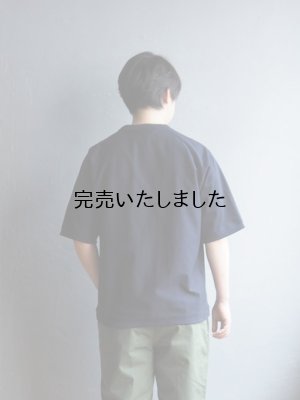 画像3: 【再入荷】Still By Hand(スティルバイハンド) スウェットライクTシャツ ネイビー