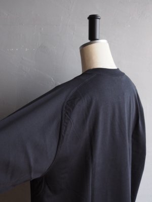 画像15: Still By Hand(スティルバイハンド) 強燃天竺サドルスリーブTシャツ ブラックネイビー