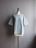 Still By Hand(スティルバイハンド) 強燃天竺サドルスリーブTシャツ ペールブルー