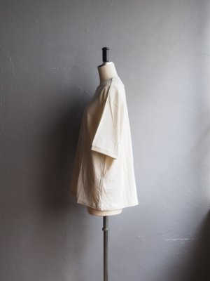画像2: Still By Hand(スティルバイハンド) コットンシルクネップTシャツ エクル