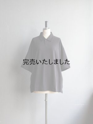 画像1: Still By Hand(スティルバイハンド) カットソーポロシャツ ブラック