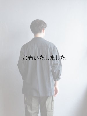 画像6: Still By Hand(スティルバイハンド) コットンシルクオープンカラーシャツ ブラック