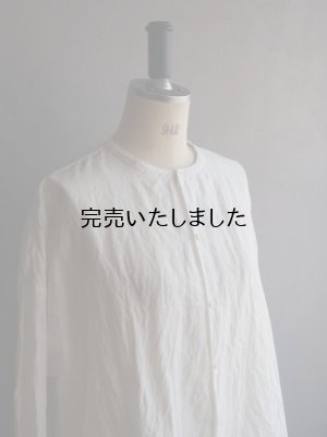 画像7: jujudhau(ズーズーダウ) STAND COLLAR SHIRTS-スタンドカラーシャツ-リネンコットンホワイト