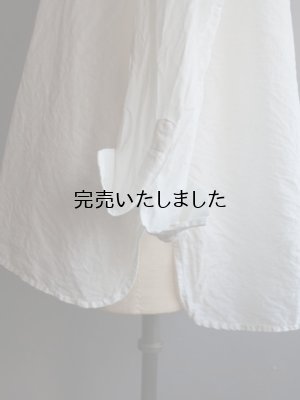 画像13: jujudhau(ズーズーダウ) STAND COLLAR SHIRTS-スタンドカラーシャツ-リネンコットンホワイト