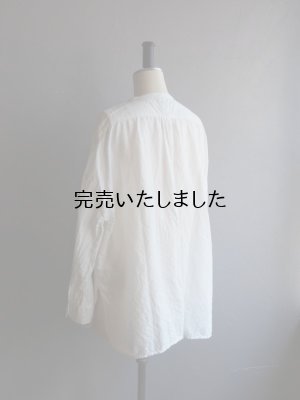 画像15: jujudhau(ズーズーダウ) STAND COLLAR SHIRTS-スタンドカラーシャツ-リネンコットンホワイト