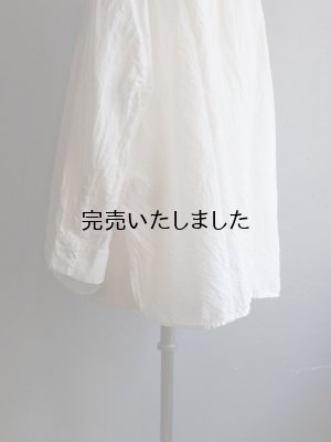 画像18: jujudhau(ズーズーダウ) STAND COLLAR SHIRTS-スタンドカラーシャツ-リネンコットンホワイト