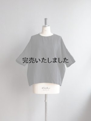 画像1: jujudhau(ズーズーダウ) WIDE SHIRTS-ワイドシャツ- リネンコットンブラック