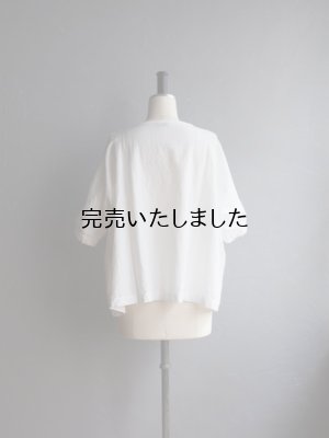画像3: jujudhau(ズーズーダウ) WIDE SHIRTS-ワイドシャツ- リネンコットンホワイト