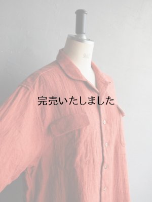 画像13: another 20th century(アナザートゥエンティースセンチュリー) Connery Collar shirts - Linen/Wool カーマイン