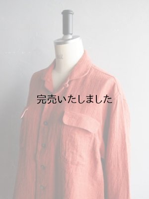 画像15: another 20th century(アナザートゥエンティースセンチュリー) Connery Collar shirts - Linen/Wool カーマイン
